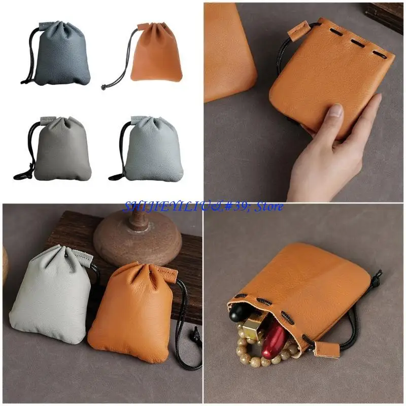 

E21F Прочный кожаный мешочек для ювелирных изделий для подарка на свадьбу или день рождения