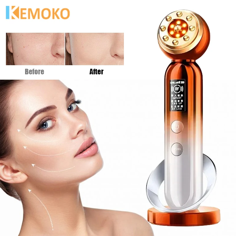 Microcurrent Facial Device Face Lifting Machine LED Light Therapy Neck Skin Tighten Massager Vibration Rejuvenation Beauty Care