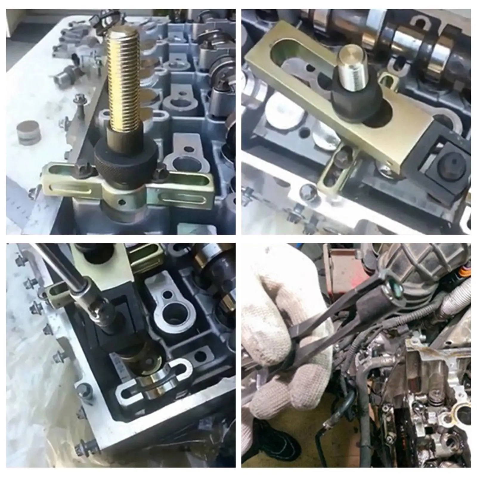 

Engine Valve Spring Compressor Tool Kit Durable Chrome Vanadium Steel Car Repair Set for BMW Cylinder Head Installation