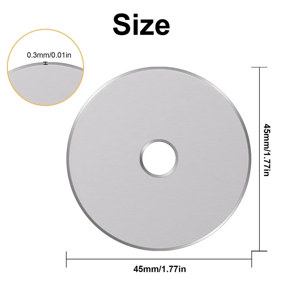 45MM Rotary Cutter Blades 5/10 Pack Sharper Rotary Cutter Replacement Blades for DIY Sewing Quilting Supplies Fabric and Crafts