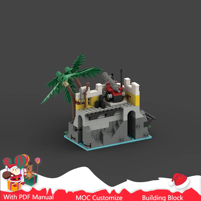 

299 шт. MOC, средневековая док-станция, модульная модель, строительные блоки, наборы «сделай сам», образовательная сборка, кирпичные игрушки, детские рождественские подарки-сюрпризы