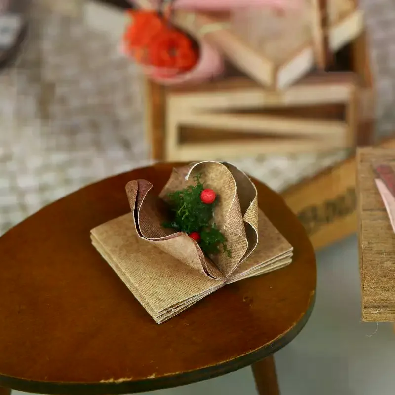 

1/12 Dollhouse Mini Magic Book Model Dollhouse Wizarding World Scene Ornament Dolls House Vintage Decoration Photo Props