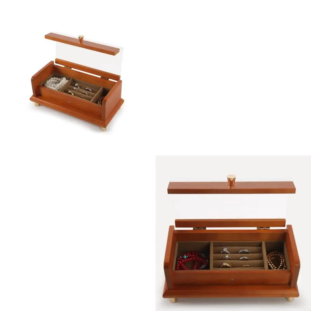 

Solid Jewelry Chest Multilayer Large Capacity with Elegant Drawers