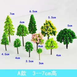 Wysokość 3CM-7CM symulacja miniaturowe drzewa mieszane Model HO pociąg kolejowy/budynek piaskownica stołowa sceniczne układ materiały zestawy Diorama