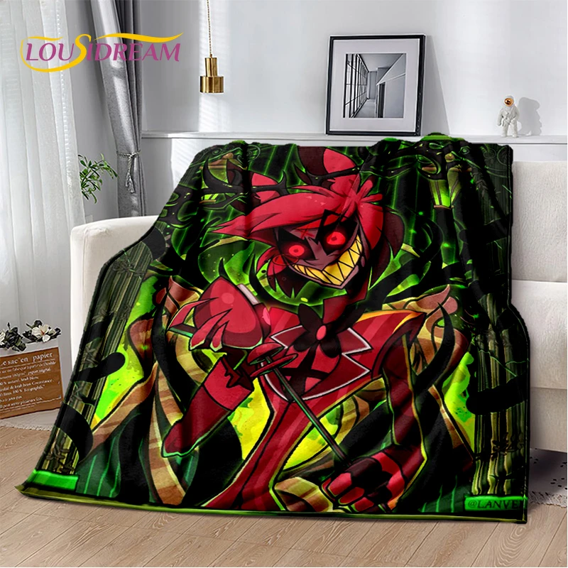 2025 H-Hazbin Hotel Charlie Cartoon Soft Blanket,Soft Throw Blanket for Home Bedroom Bed Sofa Picnic Travel Cover Child Gift