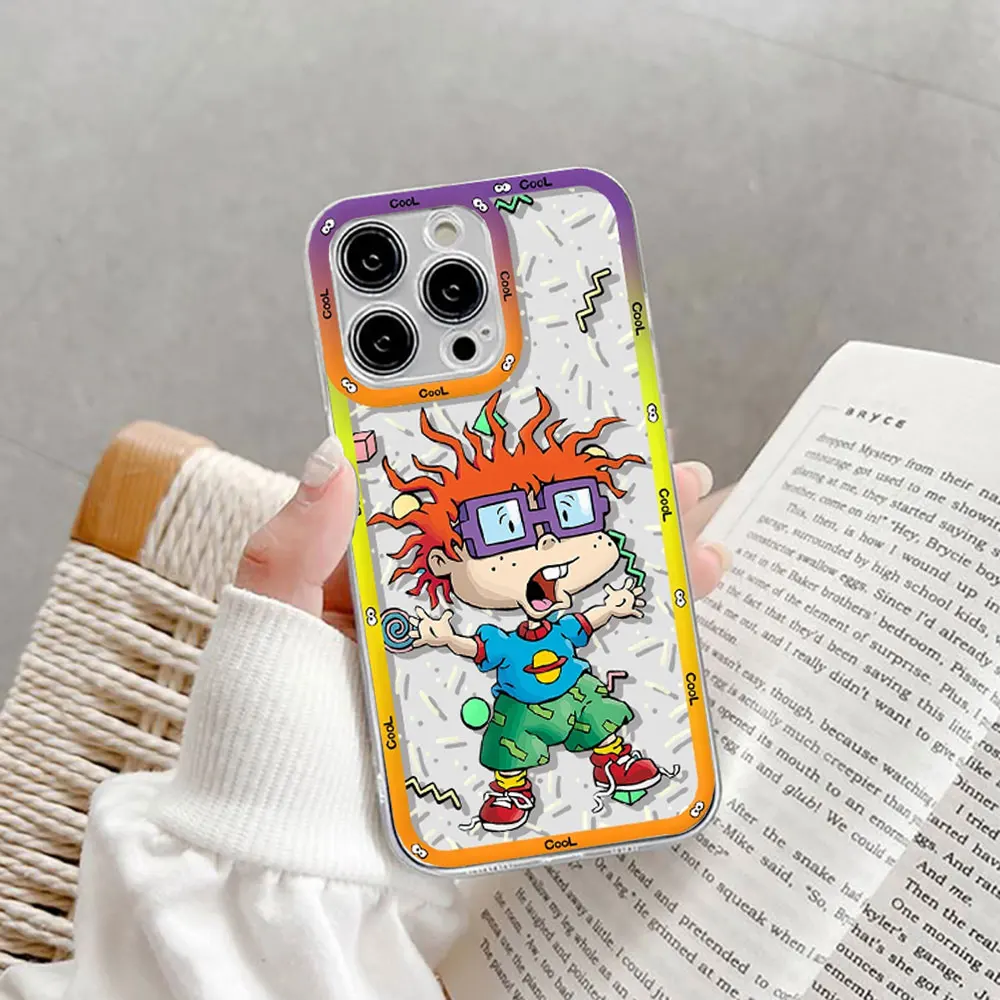 Cartoon Funny R-Rugrats Phone Case for IPhone 13 14 12 11 15 Pro Max Mini XR XS SE 7 8Plus Soft Clear Cover for Iphone 11 Fundas