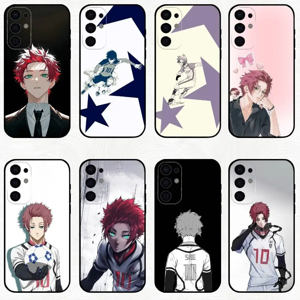 

B-Blue L-Lock Itoshi S-Sae Phone Case For Samsung S25,S24,S23,S22,S21,S20,Plus,Fe,Lite,Others Black Cover