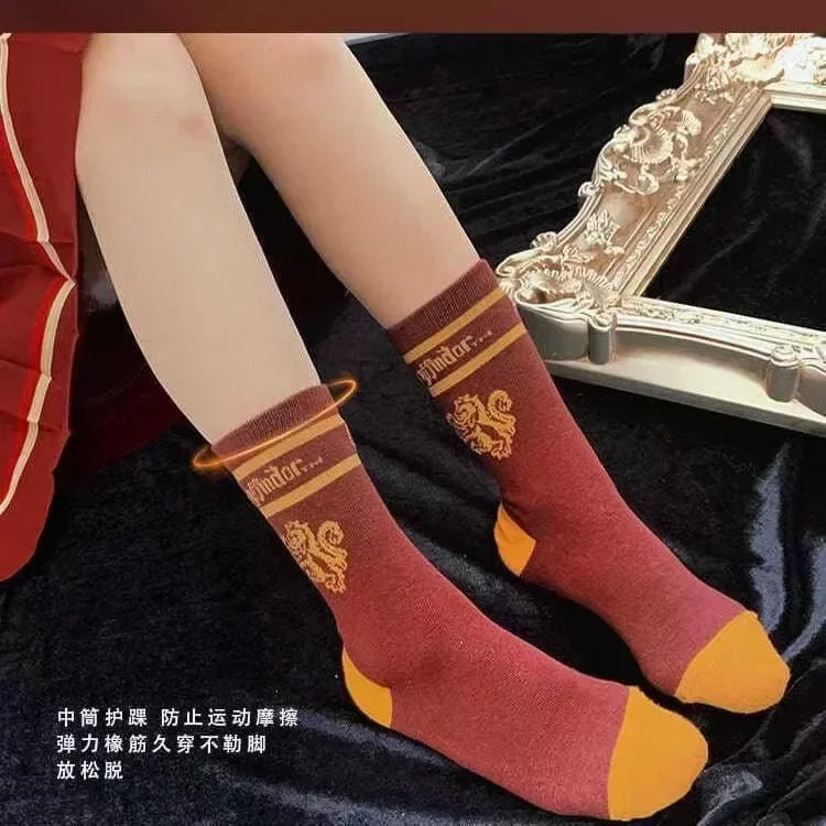 Hogwarts Socks Harries Potter Movie Peripherals Gryffindor Slytherin Warm Decoration Clothing Accessories Cosplay Props Gifts