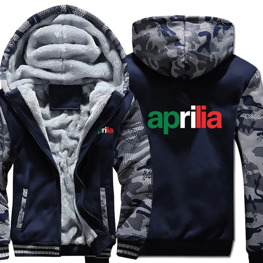 2023 Motorcycle Aprilia Sweatshirt Camouflage sleeve Jacket Hoody Zipper Winter Fleece Aprilia Motor Hoodies