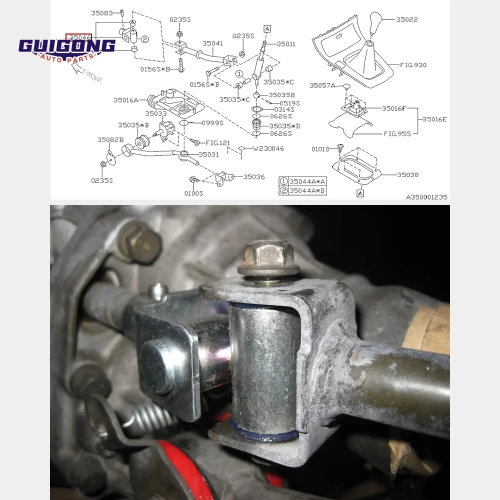 GUIGONG Speed Shift Cross Joint Genuine Parts Suitable for Subaru Impreza, WRX, Forester, Legacy, Outback Car Accessories