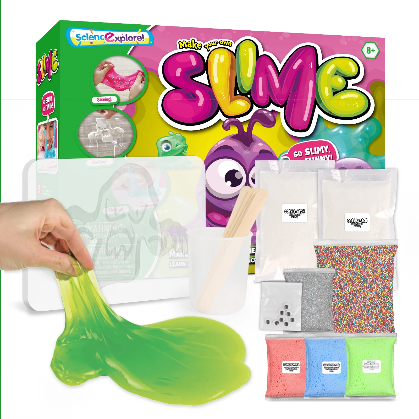 New Slime Making Kits Science Experiments Kit DIY Glitter Slme Magic Making Polymer Clay Powder for Kids Antistress Toys Gifts