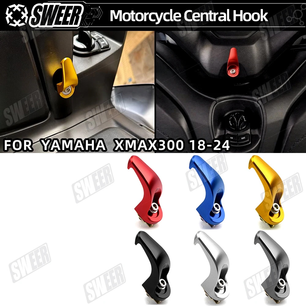 Motorcycle Aluminum Alloy Hook Suitable For YAMAHA XMAX300 NMAX155 NVX155 Middle Position Aluminum Alloy Storage Hook Modified