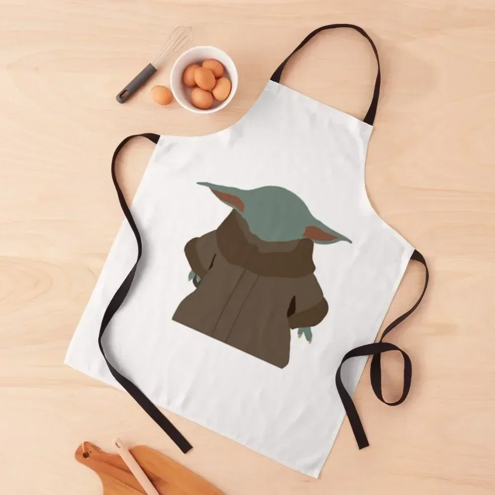 

baby green alien minimalist Apron Women Kitchen'S Hairdressing Hairdresser Accessories kitchen clothes Hairdresser Apron