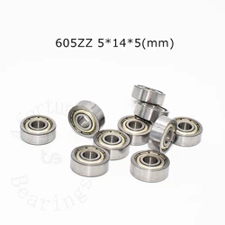 Bearing 10 Pieces 605ZZ 5*14*5(mm) chrome steel Metal Sealed High speed Mechanical equipment parts