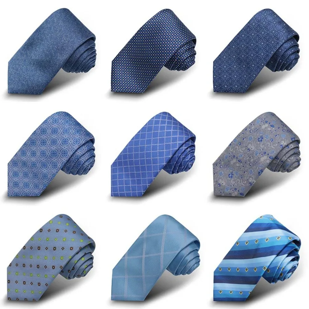 

Men's Fashion Tie 8cm Soft Novelty Necktie Blue Green Orange Color Ties For Men Dot Floral Bowtie Wedding Business Gift（No box）