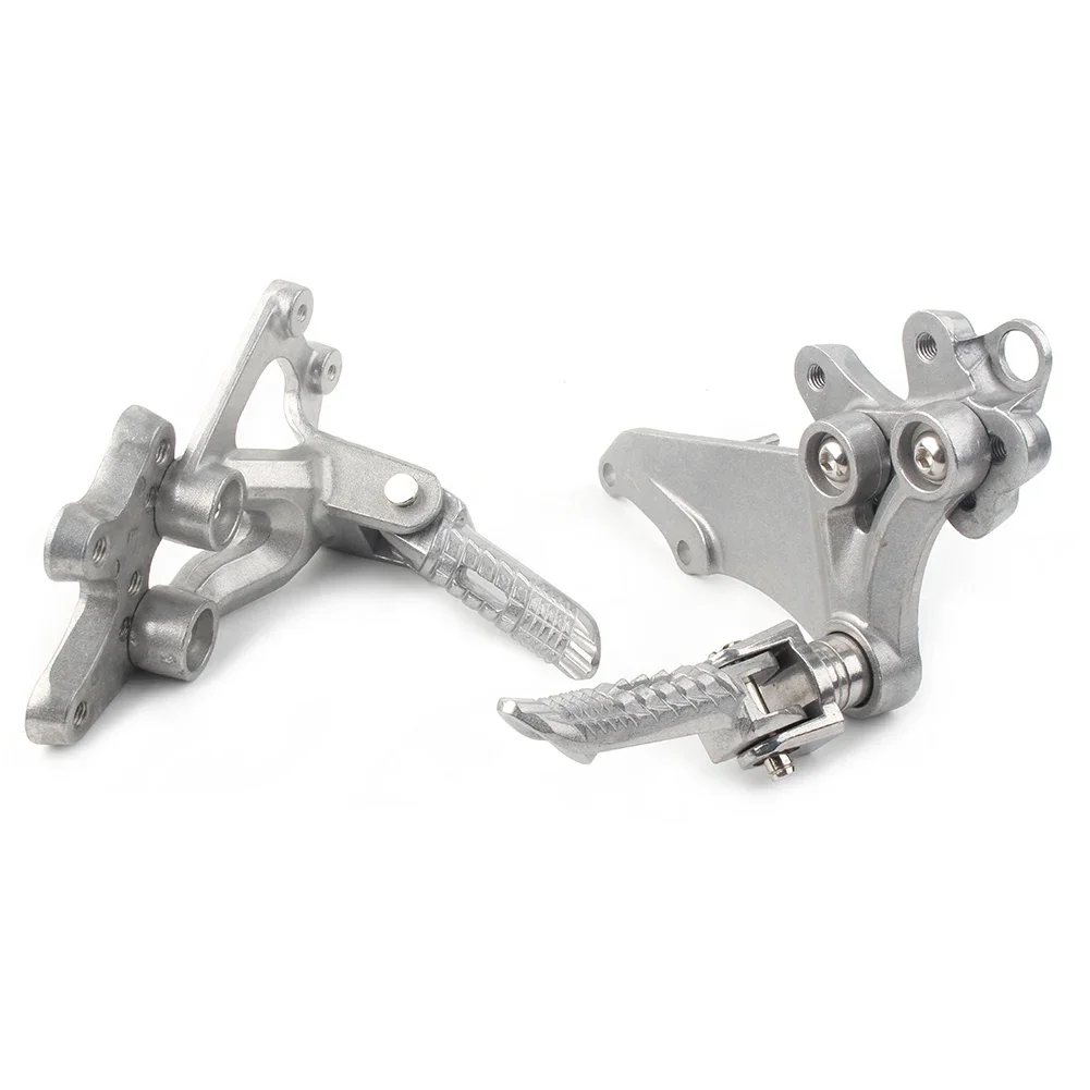 For SUZUKI GSXR 600 750 K6 K8 2006 2007 2008 2009 2010 Motorcycle Front Rider Foot Pegs Left + Right Footrest w/ Brackets