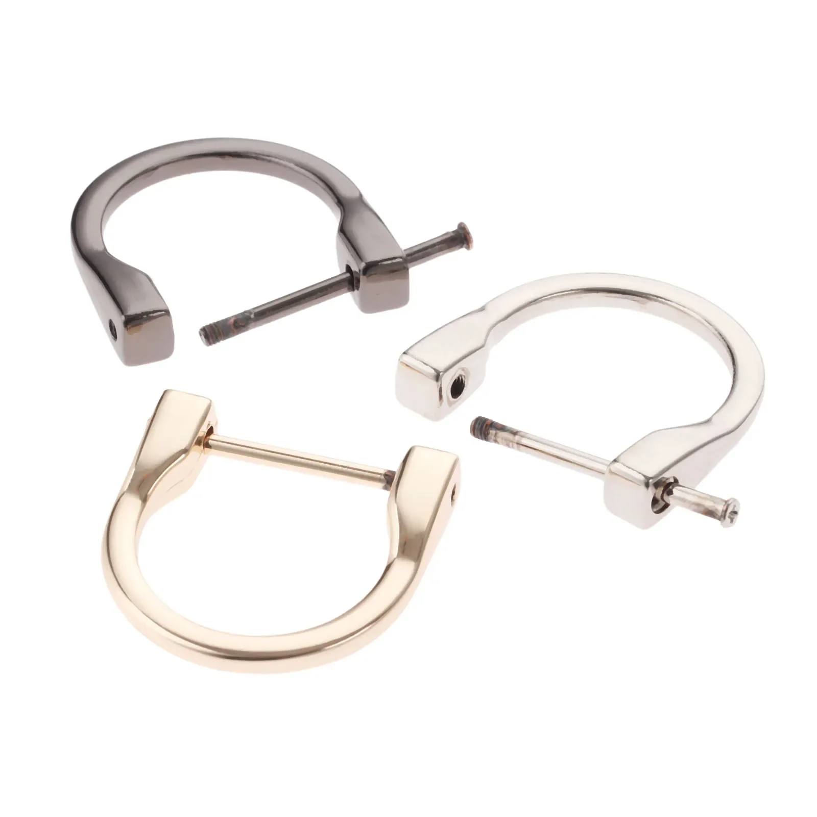 A 2 pezzi fibbie in metallo staccabili apribili cucito borsa fai da te borsa A tracolla in pelle cinturino cintura chiusura A vite D anello fibbie 38*38mm
