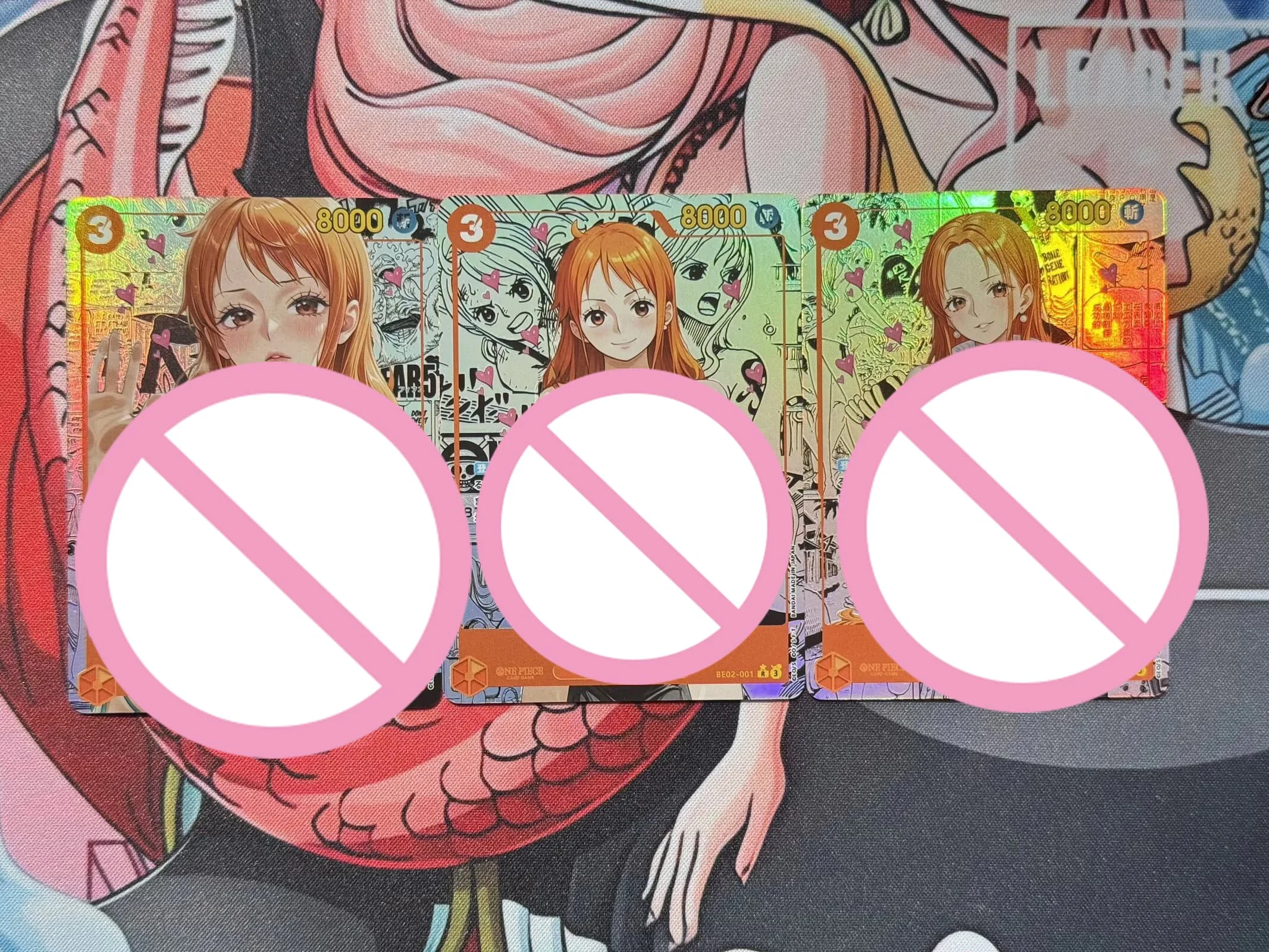 

Набор из 3-х коллекционных карточек ONE PIECE Opcg с автографами персонажей, аниме, мультфильм, подарок, сделай сам