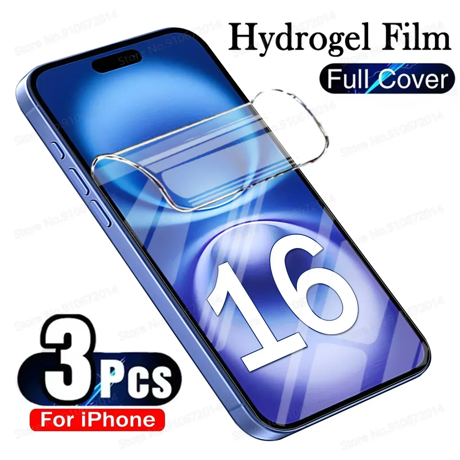 3PCS Soft Hydrogel Film For iPhone 13 Mini 12 11 14 15 16 Pro Max Screen Protector For iPhone 14 8 7 Plus XR XS SE 2022 Gel Film