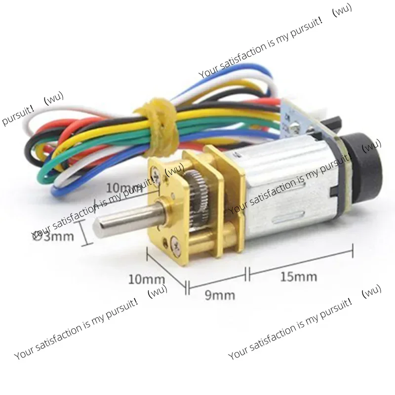 For GA12 N20 Encoder DC 6V Mini Micro Metal Gear DC Motor, Gear, High Torque 15 25 50 70 100 150 300 500 1500RPM 7PPR