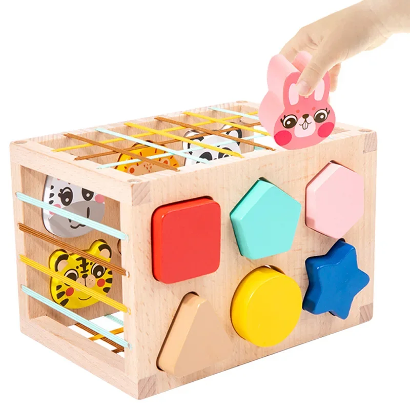 Montessori educação brinquedos de madeira diy quebra-cabeça blocos de construção emparelhado cor cognitiva ocupado jogos de tabuleiro brinquedo sensorial da criança brinquedos presente