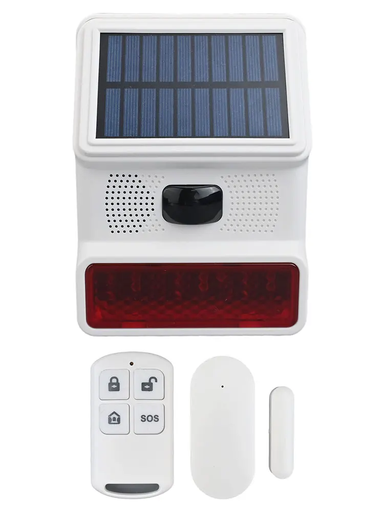

Intruder Deterrent 164*124*59mm Wireless Alarm System Waterproof Design Solar Powered Device Environmental Friendly Alarm