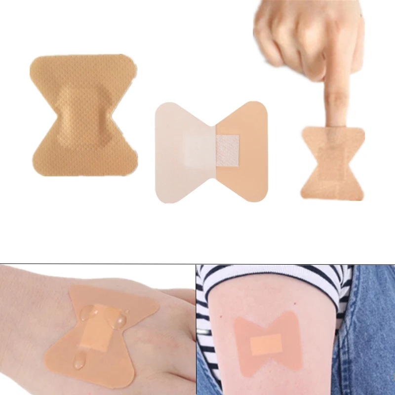 100pcs/set Finger Wound Dressing Band Aid Patch Breathable Adhesive Bandages H Butterfly Shape First Aid Plaster Woundplast