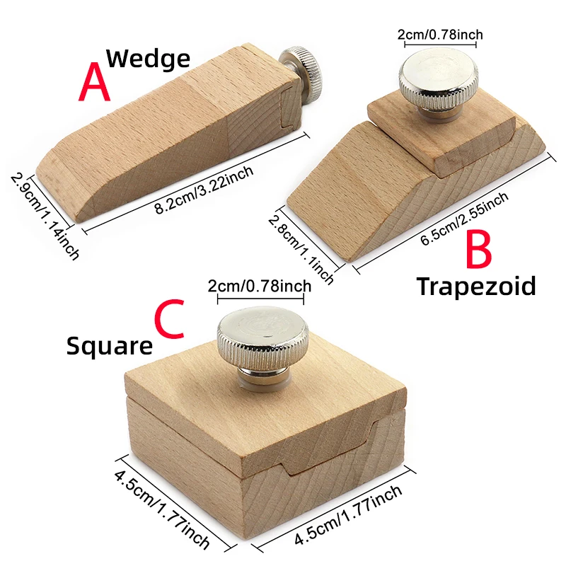1pc Wooden Polishing Block with Sandpaper, Multifunctional Leather Craft Tool Edge Sealing & Polishing Wooden Sandpaper Fixture image 2