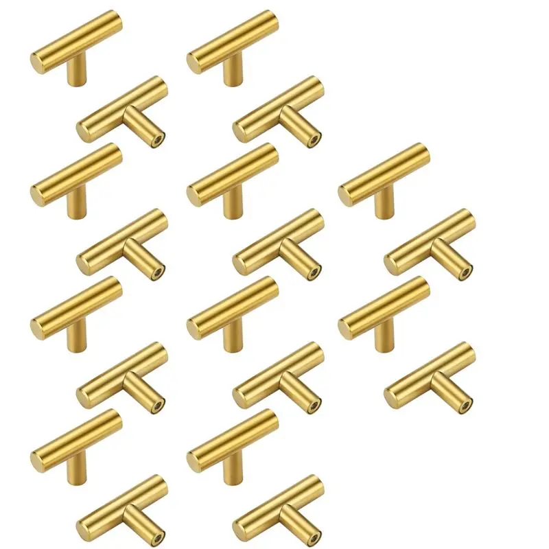 

ABEZ Gold Cabinet Knobs And Pulls Brushed Gold Dresser Drawer Pulls For Kitchen Cabinets And Dressers