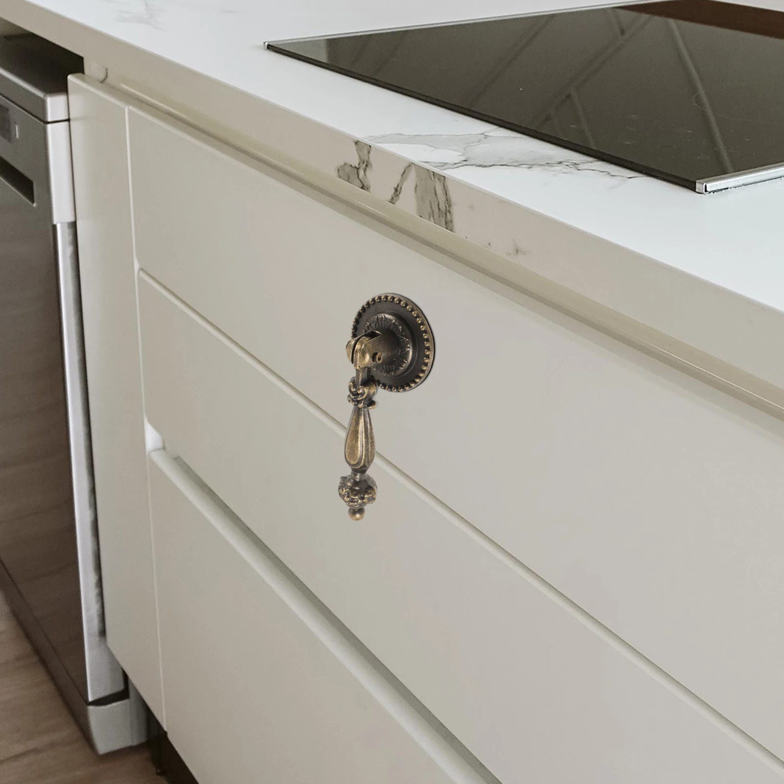 

2pcs Bronze Cabinet Handle Pulls Drawer Knobs Kitchen Household Doorknob Zinc Alloy Furniture Hardware