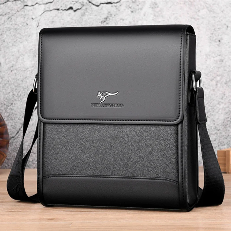 

Business Leather Men's Shoulder Bag High Capacity Luxury Messenger Vintage Waterproof Male Crossbody Ipad