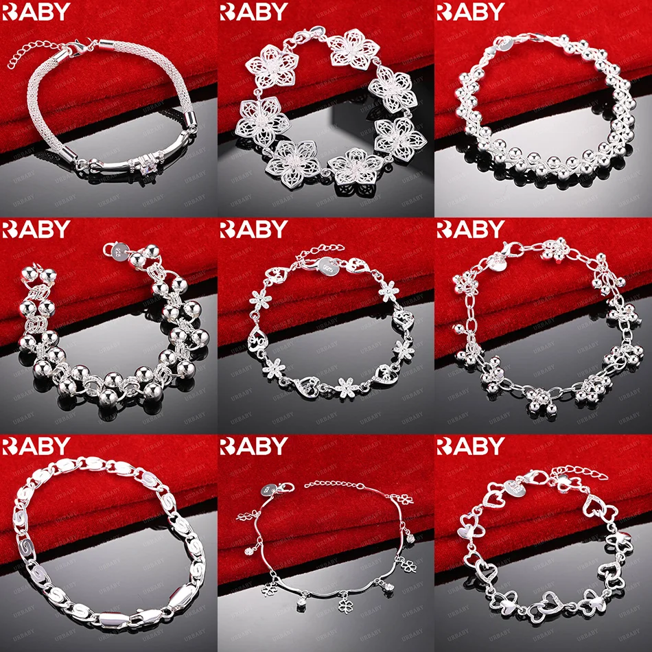 

URBABY 925 Sterling Silver Design Bracelets For Women Men Creativity Gifts Street All-match Party And Daily Wear