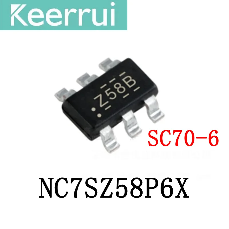 

1~500piece original brand new NC7SZ58P6X screen printed Z58B SC-70-6 NC7SZ58 SOT-363 inverter chip IC integrated circuit IC chip