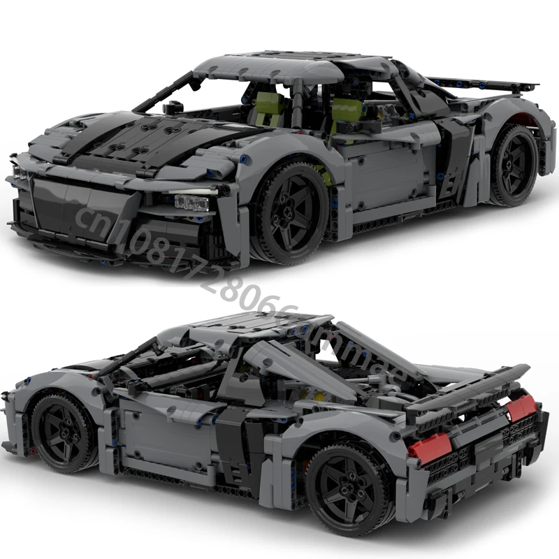 In Stock Supercar R8 Model Building Blocks DIY Technical Super Sports Cars Vehicle Racing Bricks Kid Toys Birthday Gifts 42156-B