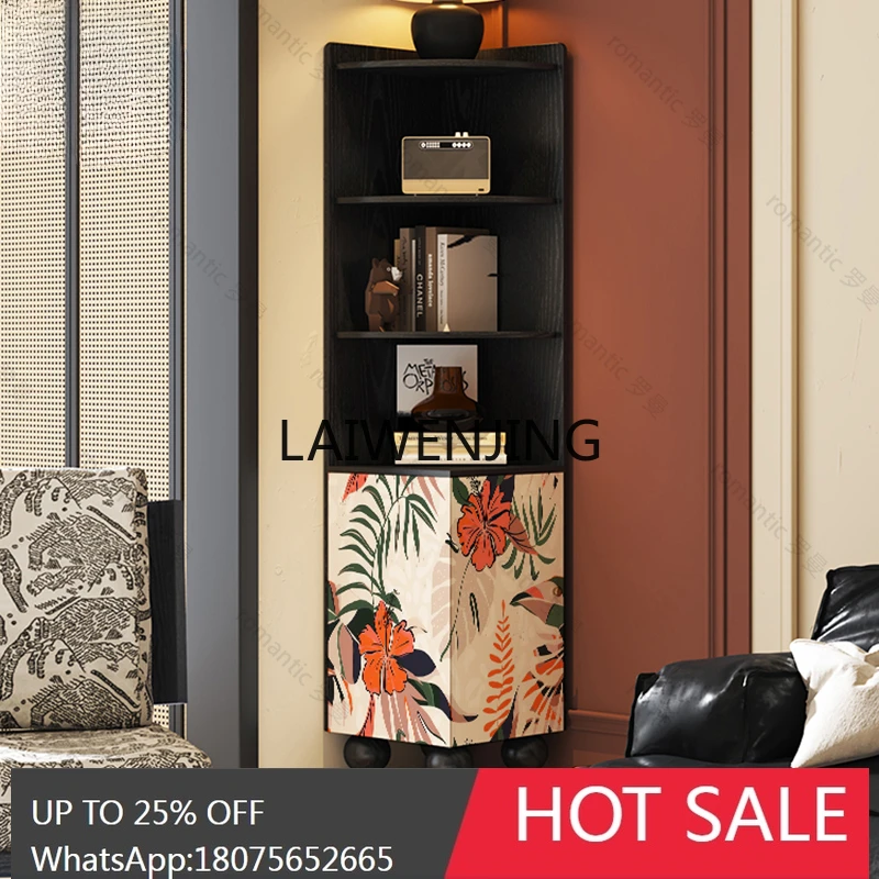 

Треугольный шкаф из цельного дерева для гостиной, диван, боковой настенный шкаф