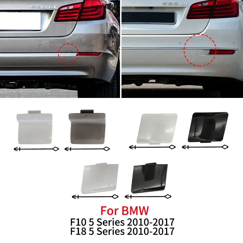 

For BMW F10 Car Rear Bumper Tow Hook Cover Cap Accessory Black White Silver For BMW 5 Series 520 523 525 528 530 535i 2011-2017