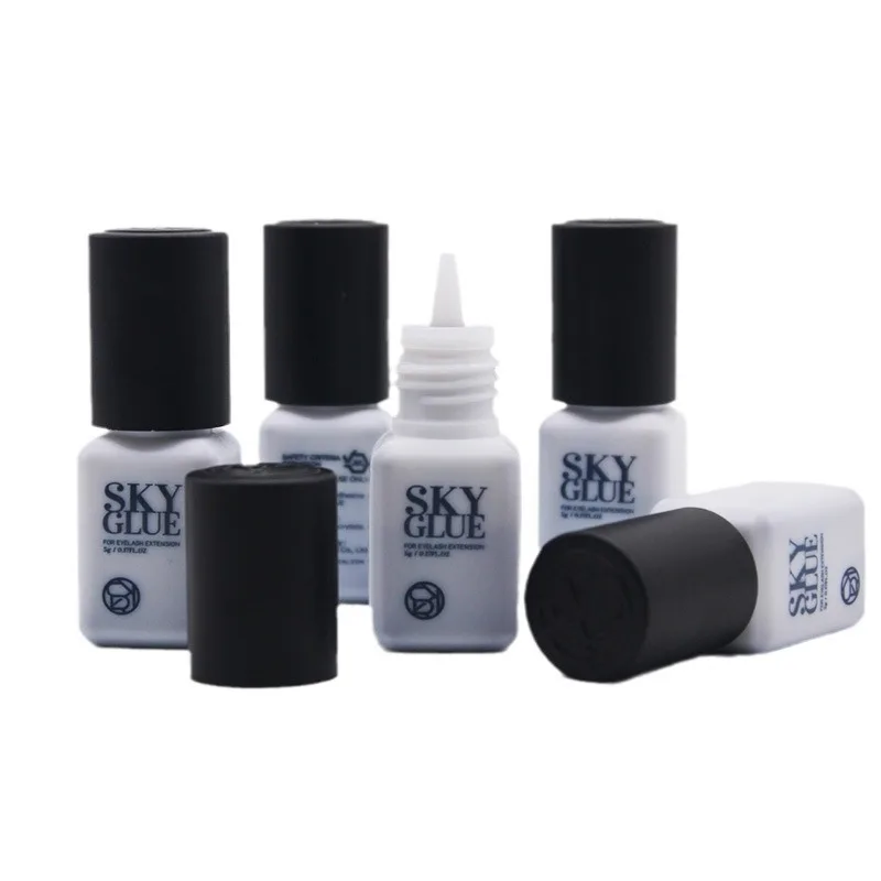 Colle coréenne originale Sky Glue S + 1s, séchage rapide, bain, faux cils, extension, rétention d'adhésif, 6 à 7 semaines, pas d'irritation, 5ml