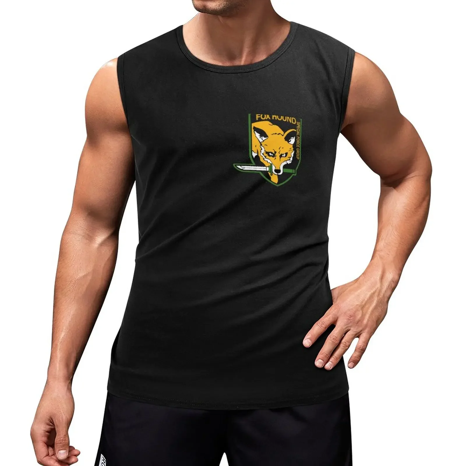 New FOXHOUND 2 Tank Top Gym man anime t-shirts Sleeveless men Sportswear for men