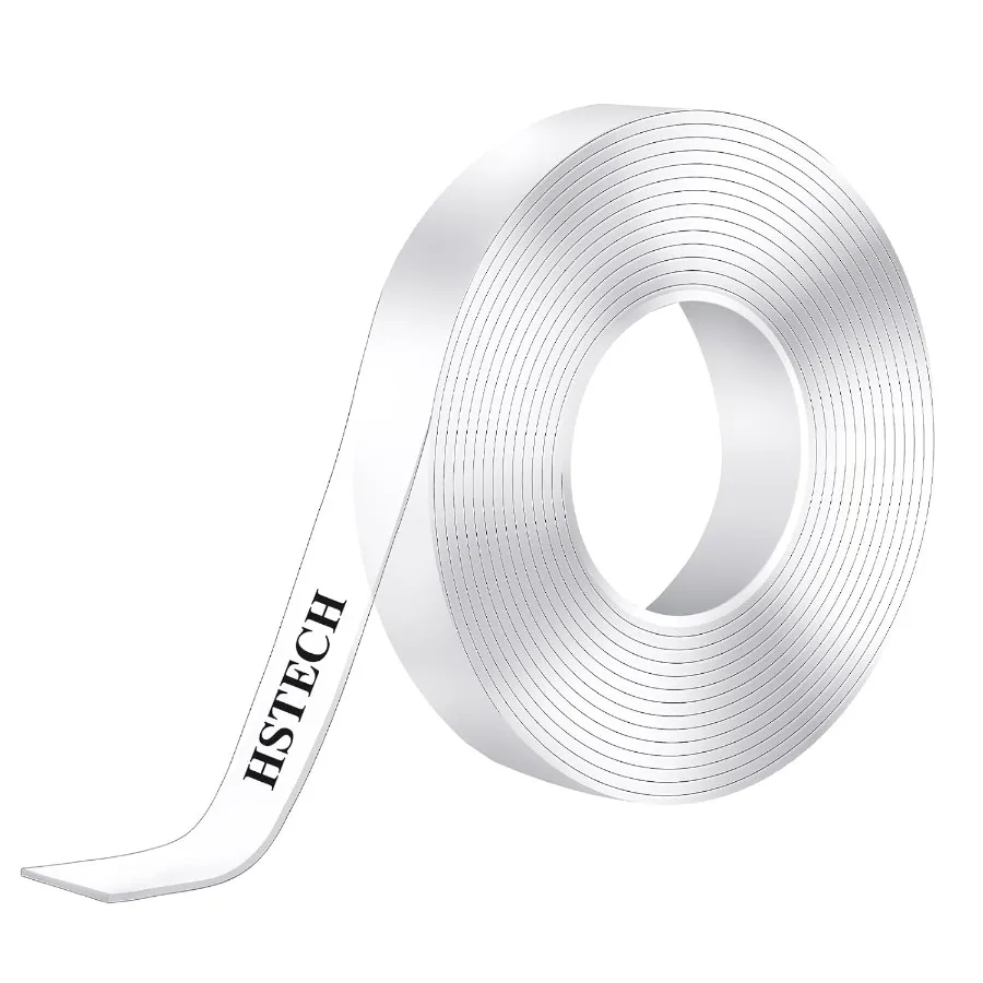 1 2in 10ft fita dupla face resistente acrílico pegajoso fita de montagem claro removível forte adesivo dupla face para sinal foto p