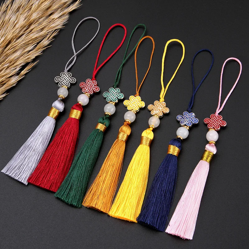 Mini Chinese Knot Tassel Pendant DIY Bookmark Sachet Han Chinese Clothing Accessories Pendant Tassel Spring Festival Tassels