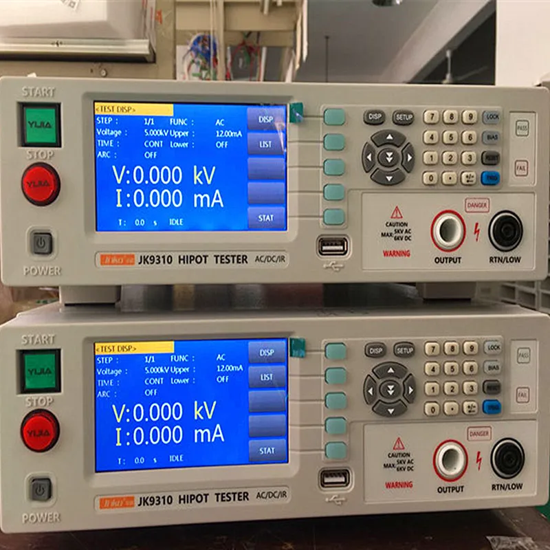 AC DC Electrical Digital Hipot Tester Programmable Insulation Withstand Voltage Tester AC 5KV/DC 6KV /0.2M Ohm to 50G Ohm