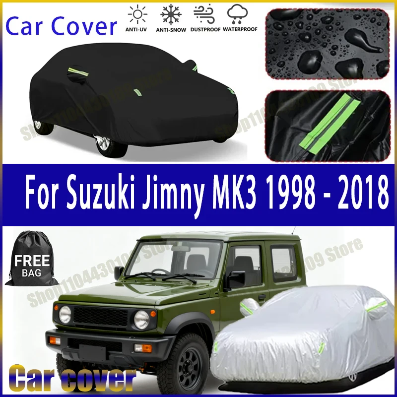

For Suzuki Jimny MK3 1998-2018 Car Cover Outdoor Waterproof Snowproof Sunshade, Winter & Summer Auto Protection