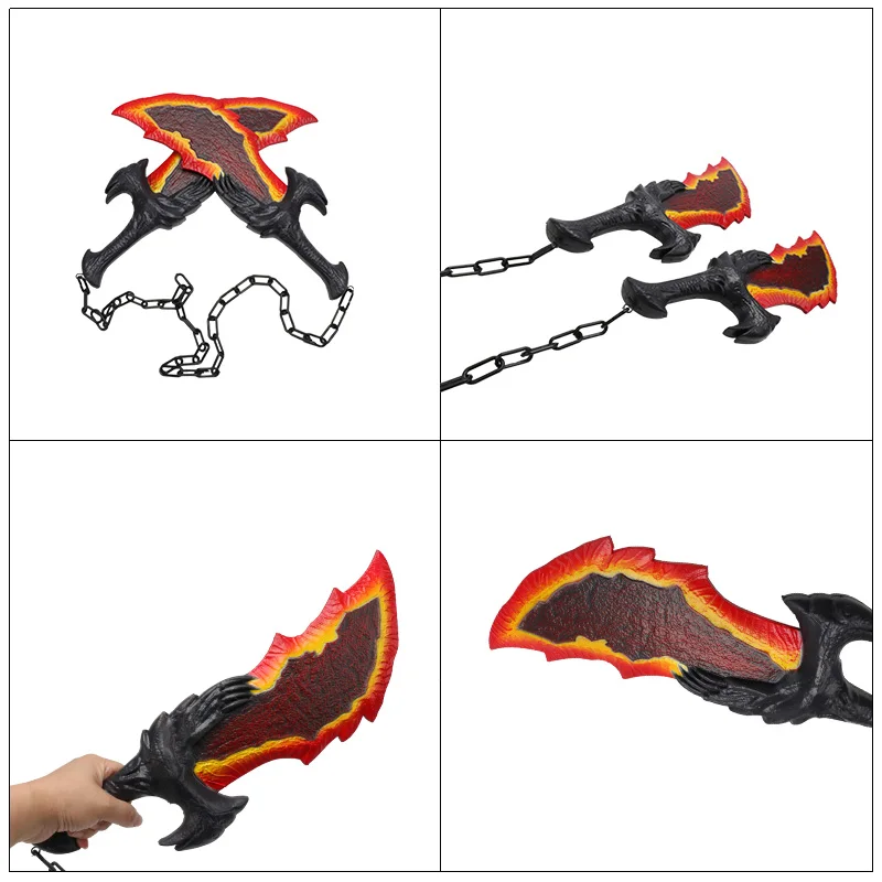 God of war Flame Foam 1:1 Scale Blades of Athena  Cosplay Weapons Props Replica Sword Axe Knife