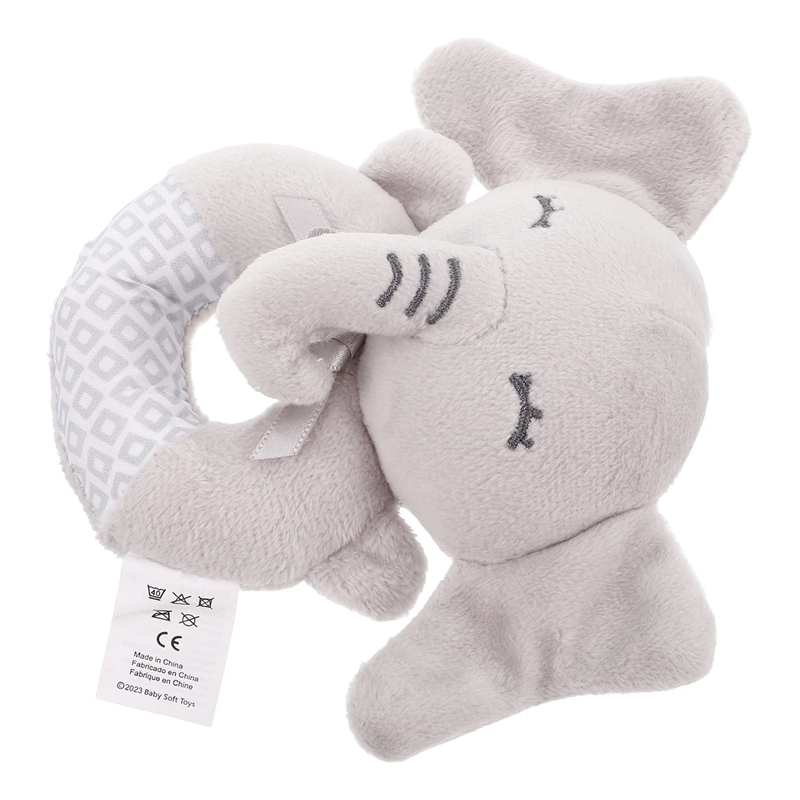 ของเล่นเขย่ามือรูปสัตว์สำหรับเด็กทารก เสริมพัฒนาการประสาทสัมผัส ฝึกการจับ ฝึกการนอนคว่ำ ของเล่นเขย่ามือรูปช้างนุ่มสำหรับเด็กแรกเกิด