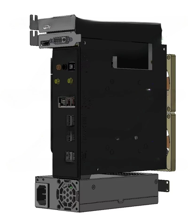 ZS-D2/ITX Half height Knife Card Computer Case Version V2 \ 4.6L Volume All Aluminum Case