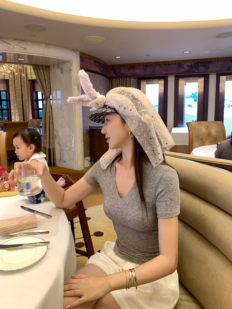 

Vc Brug Axi Exploration Базовая футболка V-Ne в стиле Блэ и глаз Универсальное летнее новое поступление для женщин и поездок на работу Sle