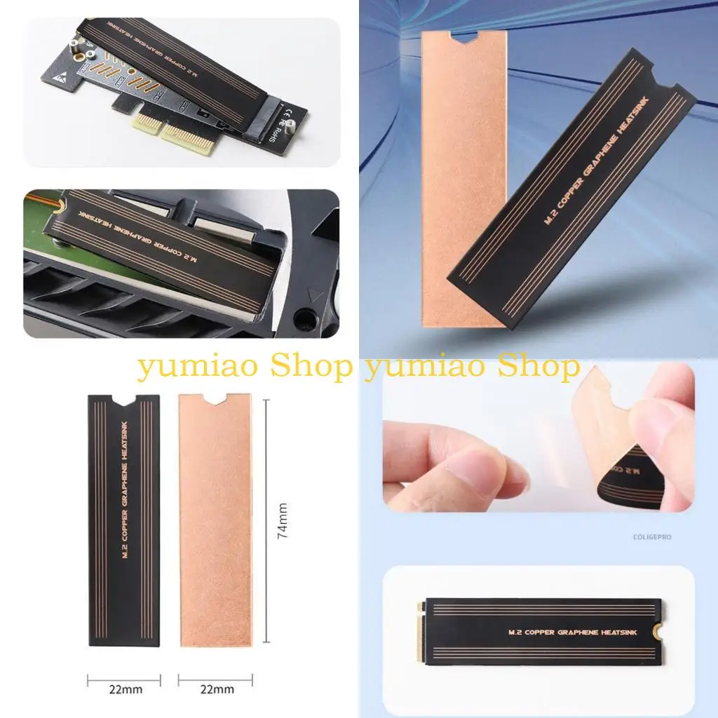 

587B M.2 Copper Metal Heatsink Heat Dissipation Heat Sink Copper Plate Radiator