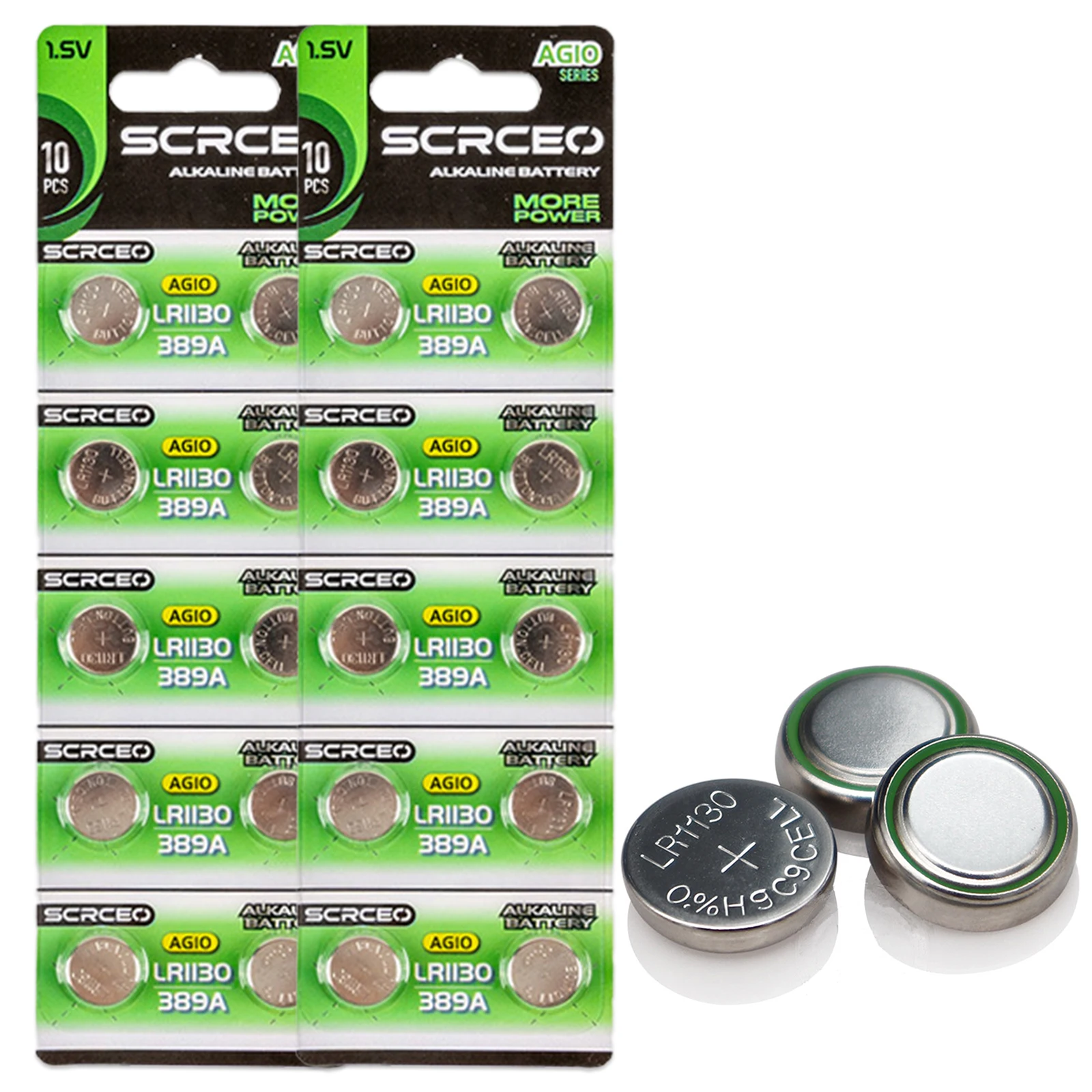 Pila Alcalina de Botón AG10 LR1130 – Recambio para Relojes y Calculadoras
