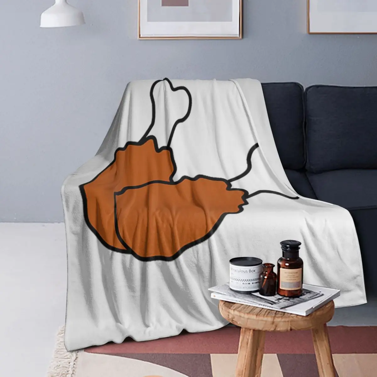 

Cute Fried Chicken Legs Blankets Soft Warm Flannel Throw Blanket Bedspread for Bed Living room Picnic Travel Home Sofa