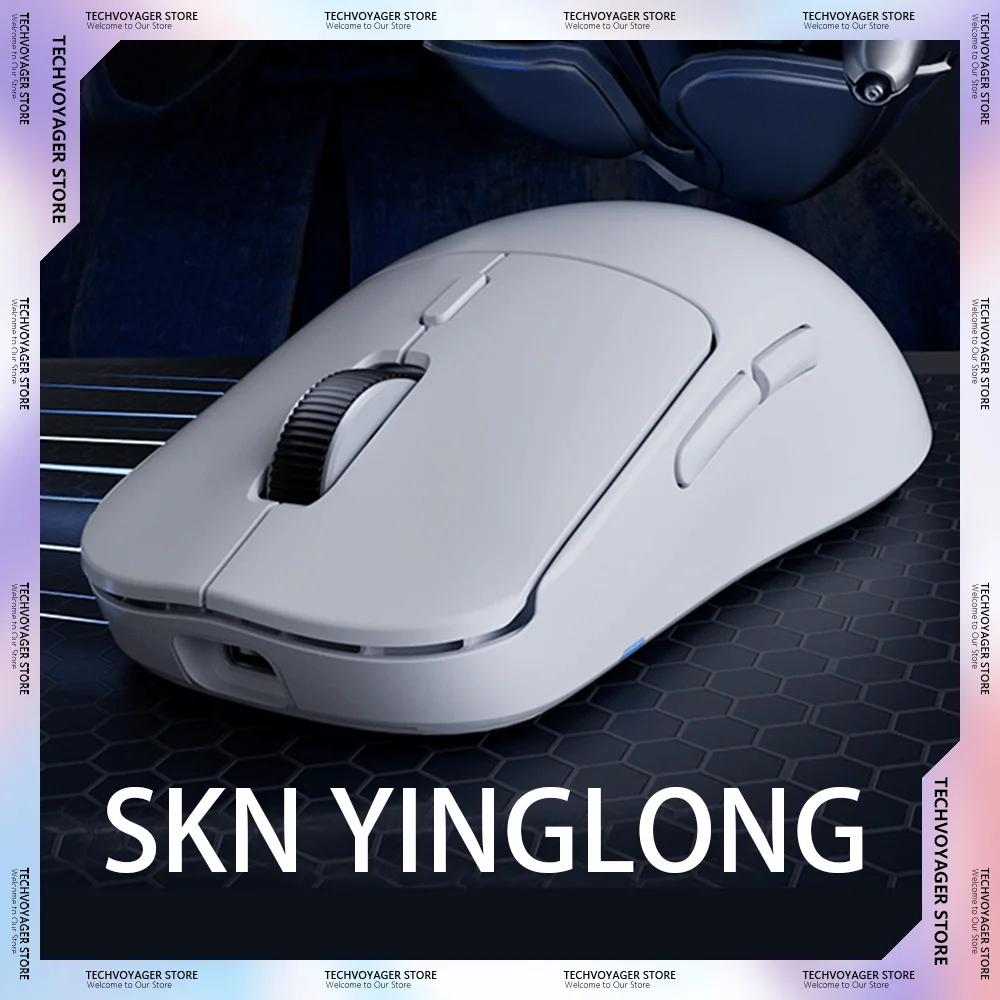 

Skn Yinglong Gaming Mouse Paw3950 8k Polling Rate Ultra-Link Wireless Bluetooth Wired Lightweight 3 Mode Mouse E-Sports Custom